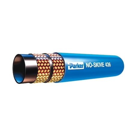 Parker 436 Series Hose, -6 Two Wire Hose, ISO 11237 Type R16, SAE 100R16, Blue 436-6-BLU-RL